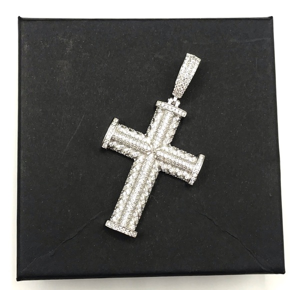 925 Sterling Silver 5.20CTMOISSANITE Cross Men’s Pendant
